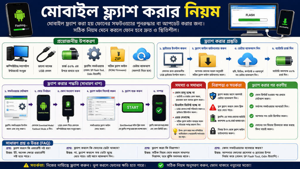 মোবাইল flash করার নিয়ম