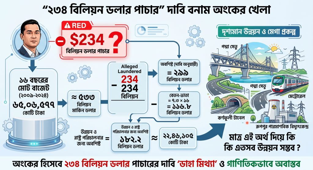 ২৩৪ বিলিয়ন ডলার পাচারের দাবি কি সত্য