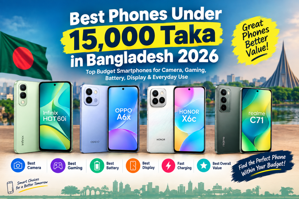Best Phones Under 15,000 Taka in Bangladesh 2026
