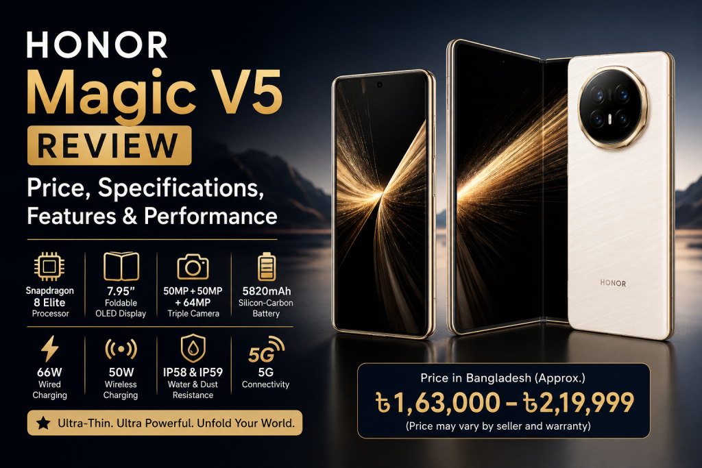 Honor Magic V5 Review Price, Specifications, Features & Performance