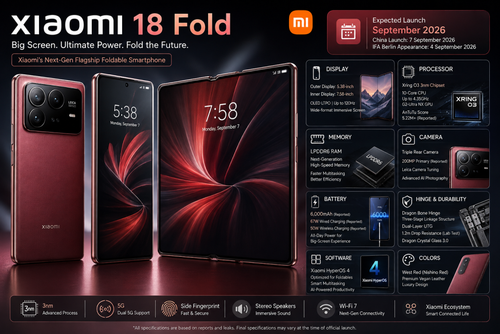 Xiaomi 18 Fold Price in Bangladesh