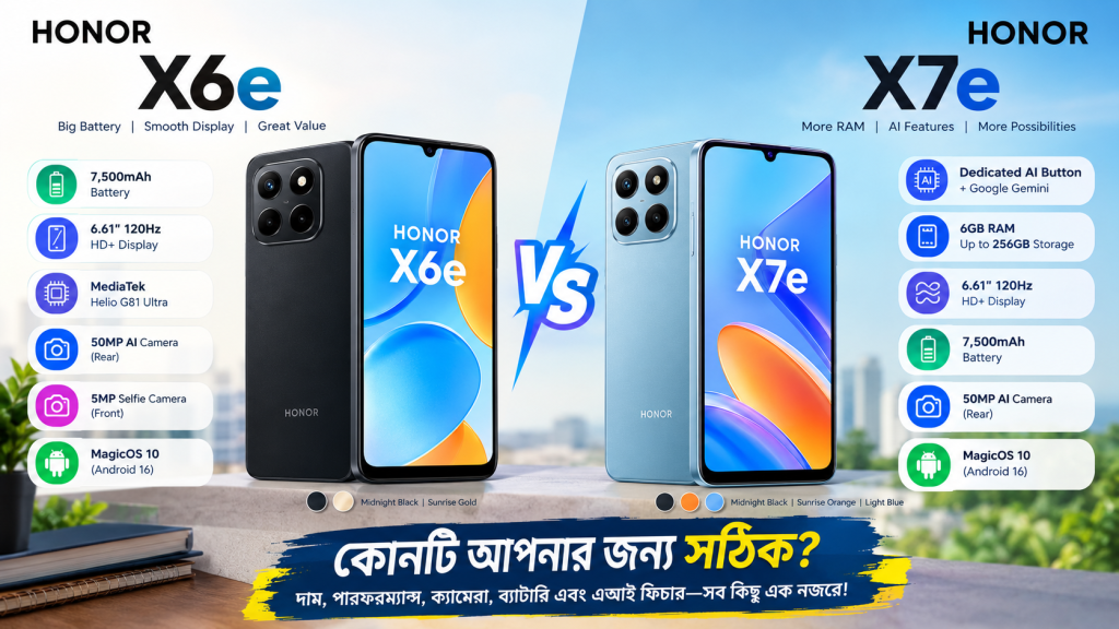 Honor X6e vs Honor X7e