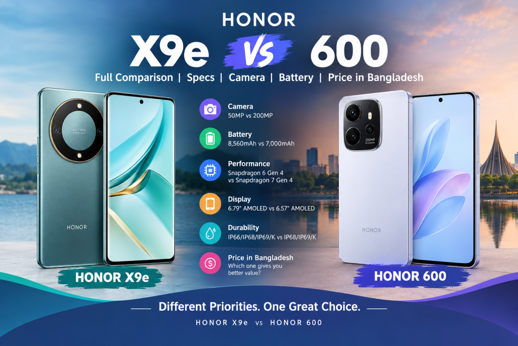 Honor X9e vs Honor 600