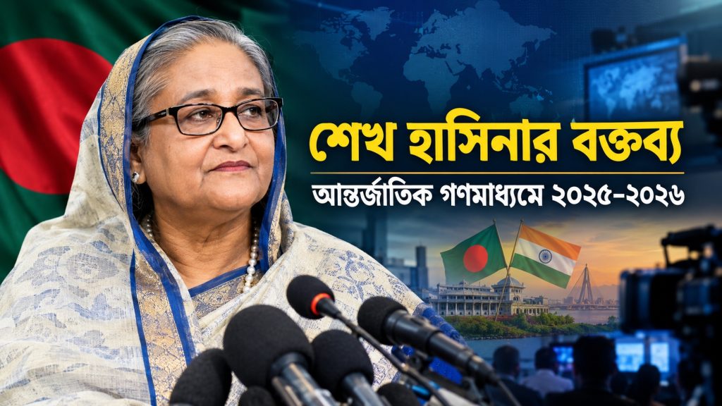 ২০২৫-২০২৬ সালে আন্তর্জাতিক গণমাধ্যমে শেখ হাসিনার বক্তব্য: বাংলাদেশের গণতন্ত্র, মানবাধিকার এবং আওয়ামী লীগের ভবিষ্যৎ