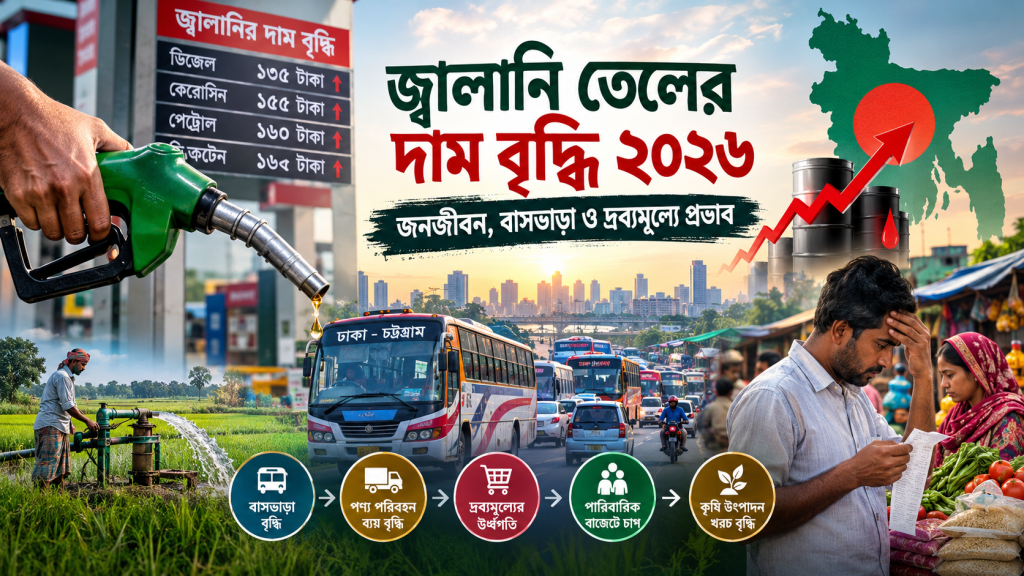 জ্বালানি তেলের দাম বৃদ্ধি ২০২৬